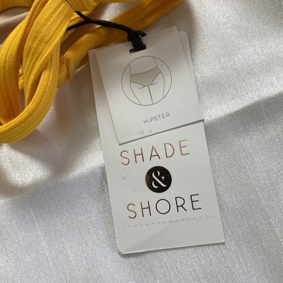 Shade & Shore Spice Yellow Ribbed Side tie Bikini Bottom - Picture 5 of 7